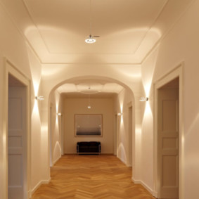 lumières dans le décor photo du couloir