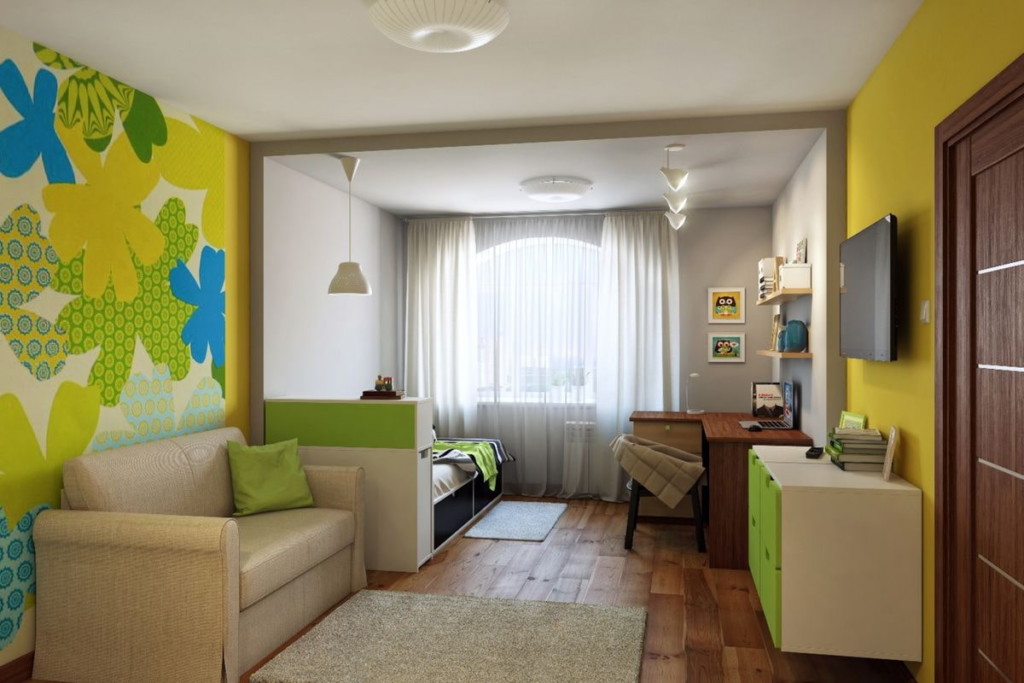 Proiectați un apartament studio pentru o familie cu un copil