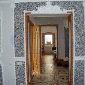 liquid wallpaper in the hallway interior ideas