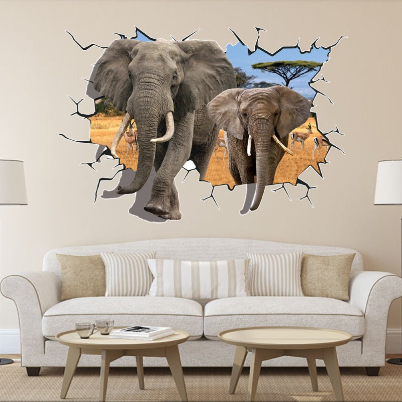 Dzīvojamās istabas sienas dekoru radošā uzlīme