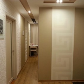 dar bir koridor fotoğraf görünümleri için duvar kağıdı tasarımı