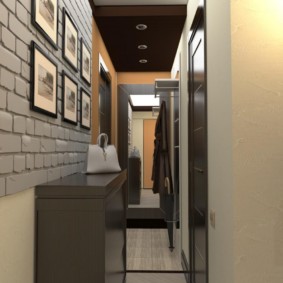 dar bir koridor için pratik duvar kağıdı tasarımı