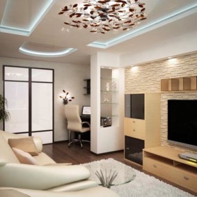 living room bedroom design 16 sq m