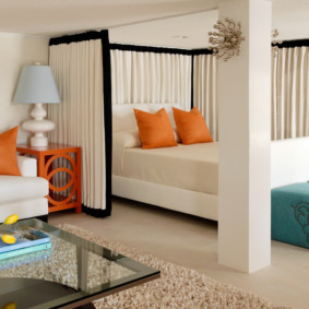 viesistabas guļamistabas dizains 16 kvadrātmetru dekora foto