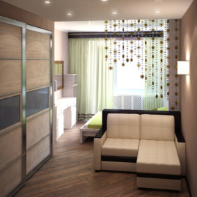 oturma odası yatak odası tasarımı 16 metrekare seçenekleri