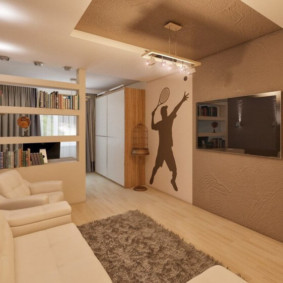 oturma odası yatak odası tasarımı 16 metrekare seçenekleri fikirler
