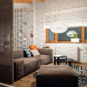 oturma odası yatak odası tasarımı 16 metrekare dekor türleri