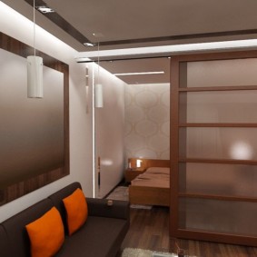thiết kế phòng ngủ phòng khách 16 mét vuông ảnh thiết kế