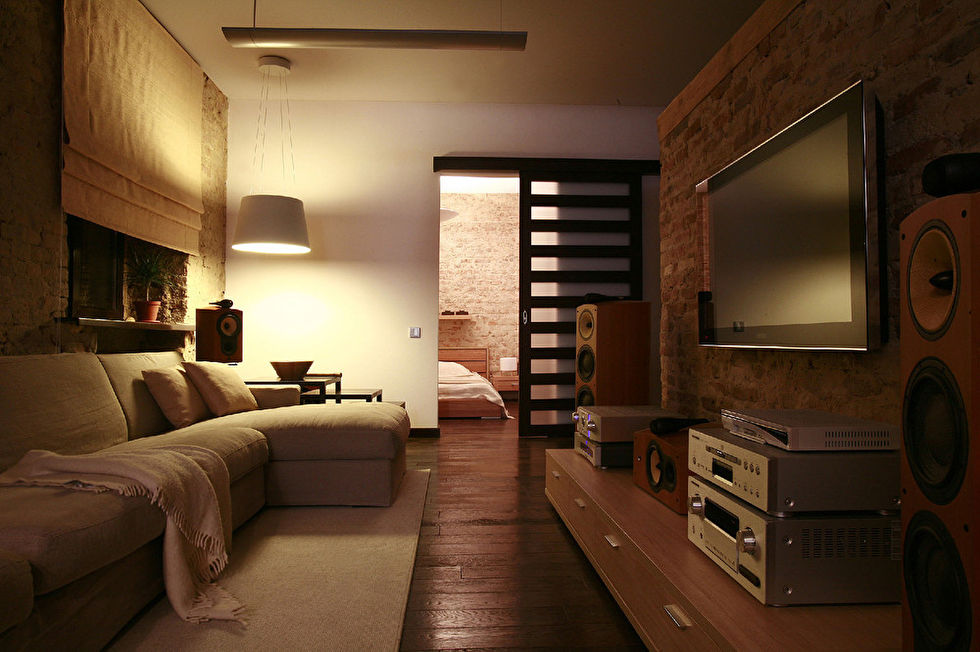 tasarım yatak odası oturma odası fotoğraf
