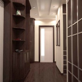 apartman tasarım fotoğrafında uzun dar koridor