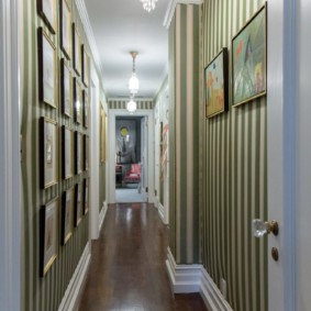 apartman tasarım fikirlerinde uzun dar koridor