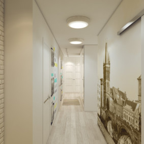 couloir étroit dans les idées de conception de l'appartement
