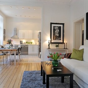 Apartament studio în stil scandinav
