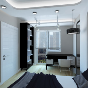 חדר Malentkaya בדירה עם מרפסת