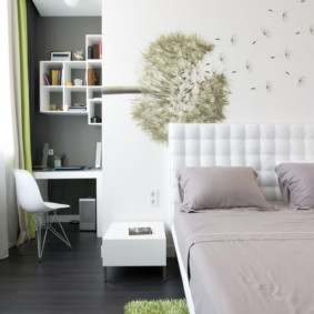 Bir karahindiba yatak odası duvar resmi