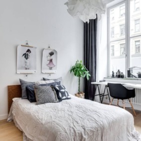 Bright Scandinavian style bedroom