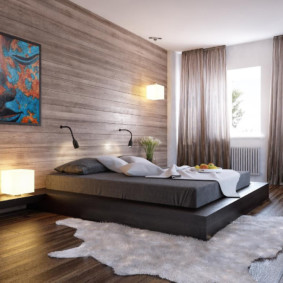 Kahverengi yatak odası tasarımı