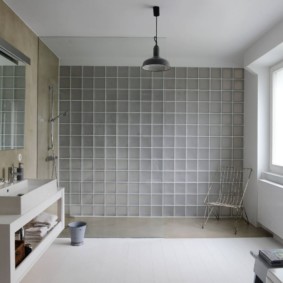 פנים חדר אמבטיה גדול עם חלון בקיר