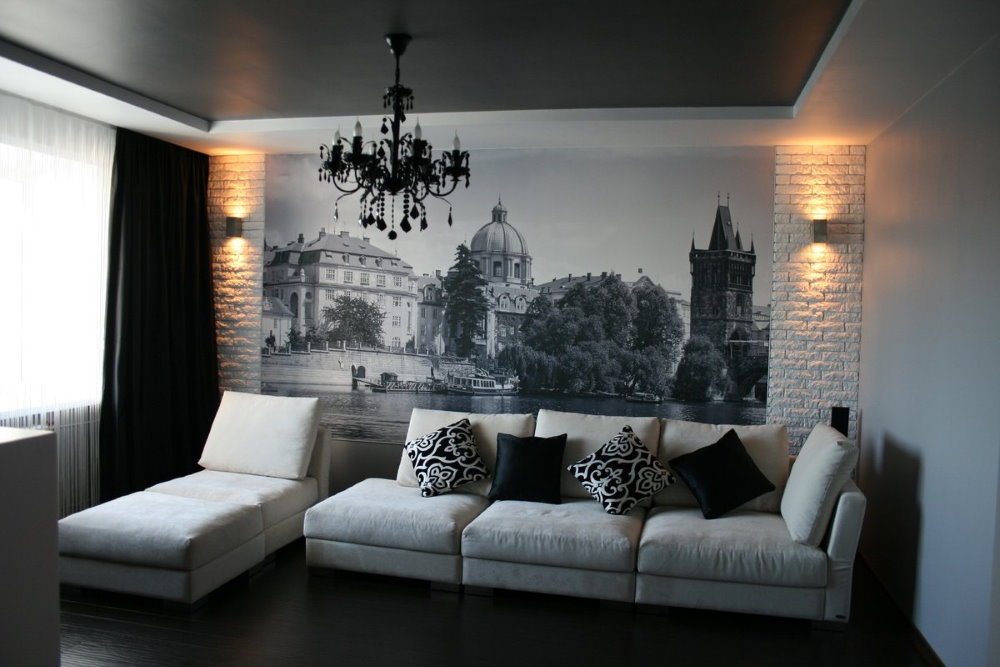 קיר ציורי קיר מעל הספה