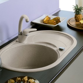 yapay taş tasarım fotoğraf yapılmış mutfak lavabo