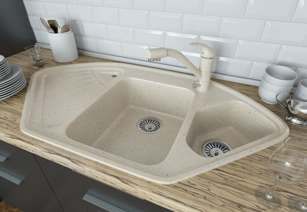 yapay taş mutfak lavabo tasarım fikirleri