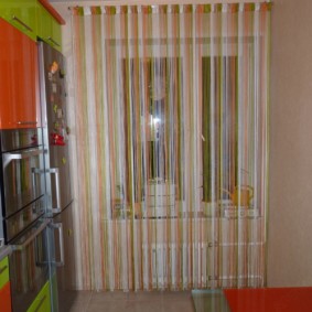 rideaux dans le décor photo de la cuisine