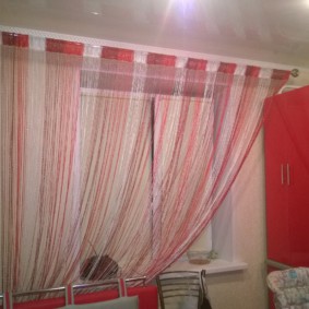 curtains in the kitchen interior