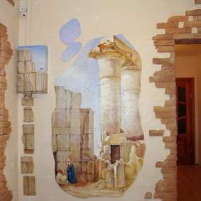 hình nền và đá trang trí trong nội thất của các tùy chọn hình ảnh hành lang