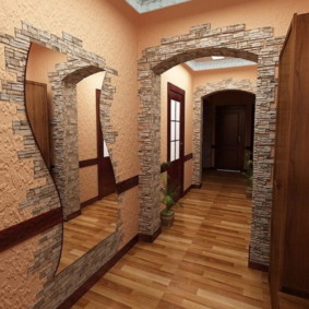ورق الجدران والحجر الزخرفية في المناطق الداخلية من القاعة