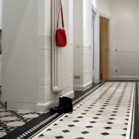 gạch lát sàn trong ý tưởng trang trí hành lang