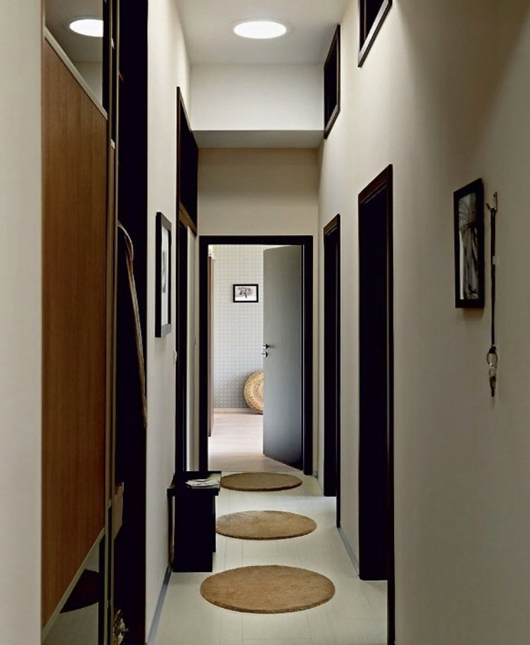 bir panel ev daire fikirleri dar koridor