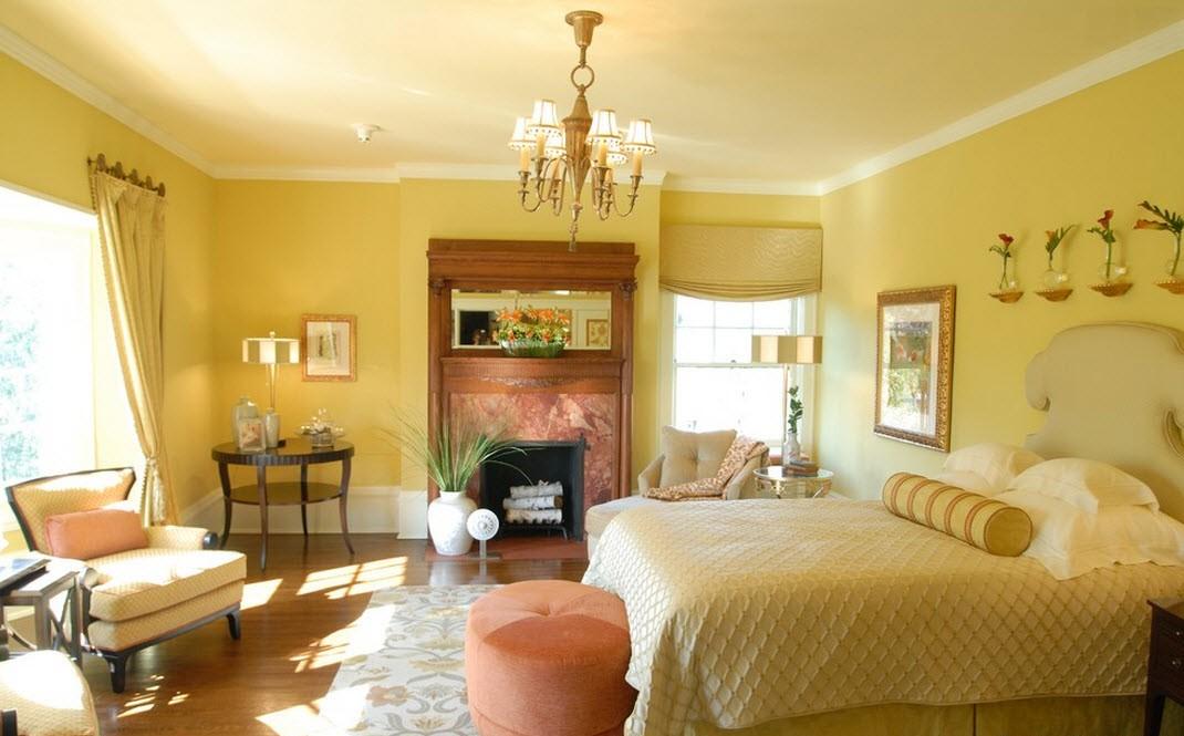 وجهات النظر صورة غرفة نوم صفراء