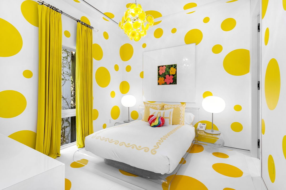 غرفة نوم صفراء من الأفكار