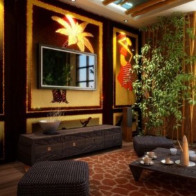 oryantal tarzda oturma odası fotoğraf tasarımı