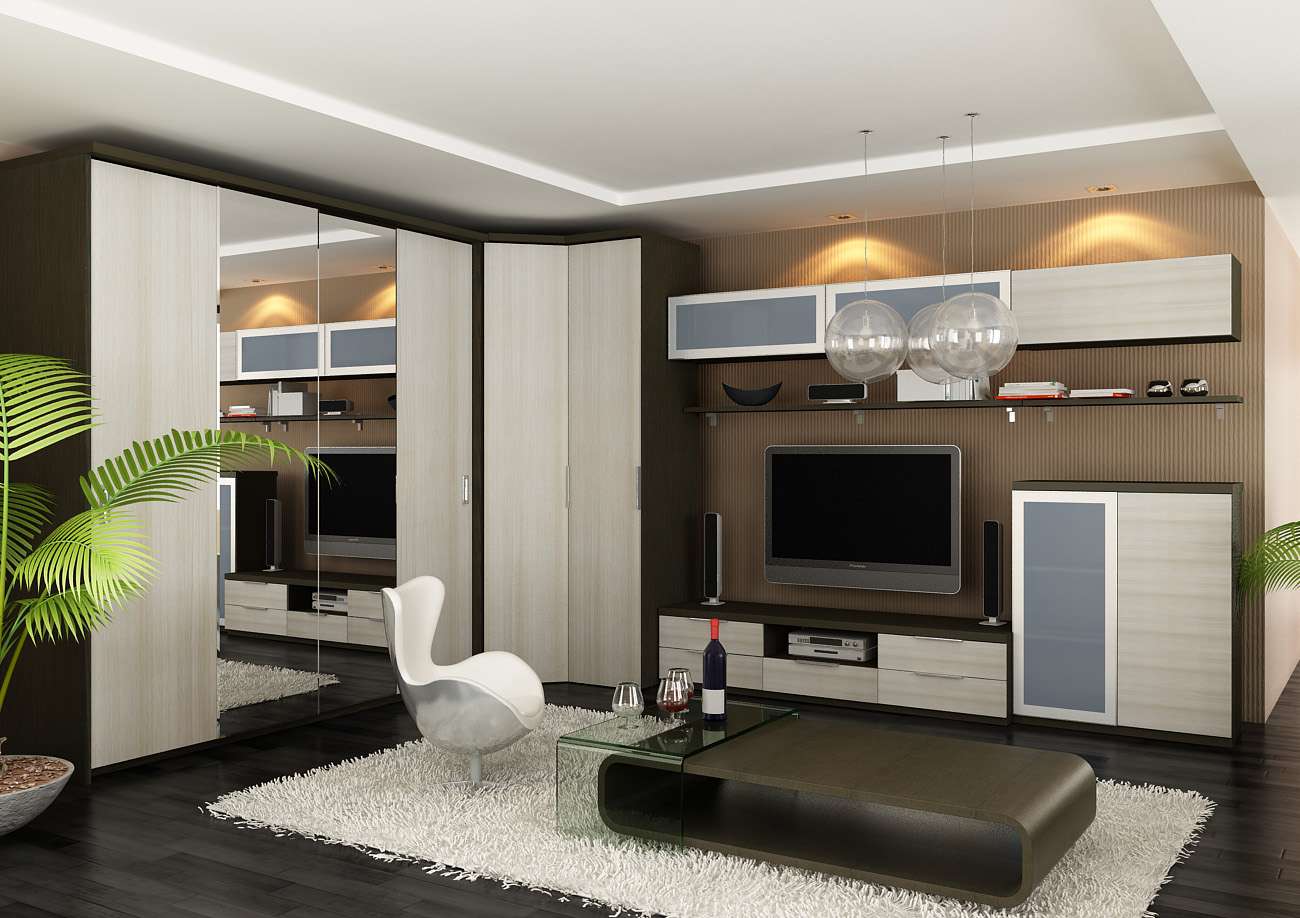 living room design 17 sq m laminate