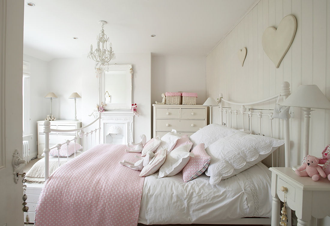 kız açık renkler için yatak odası tasarımı