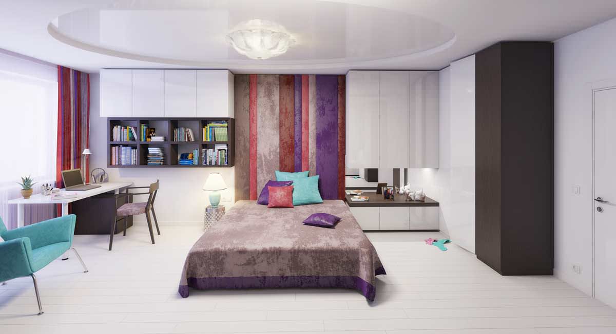kadın için yatak odası tasarımı