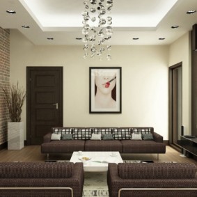 wall design in a modern living room