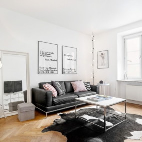 Scandinavian style living room wall design