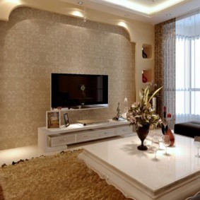 wall design in the living room photo