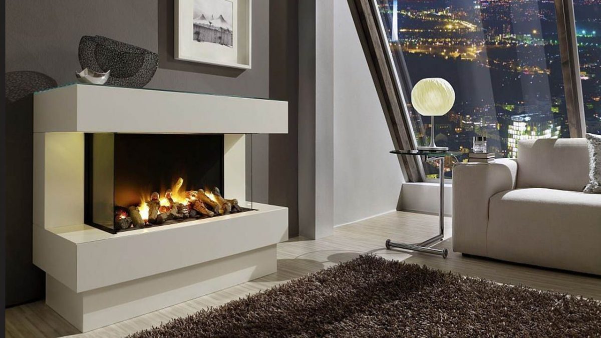 electric fireplace in the living room