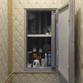Convenient shelves inside a hidden cabinet