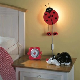 Ladybug wall lamp
