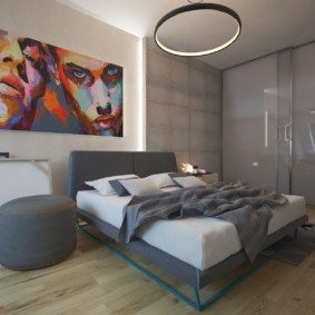 Yatak odası iç parlak poster
