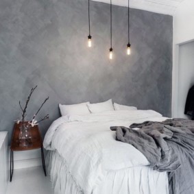 Accent wall bedroom gray