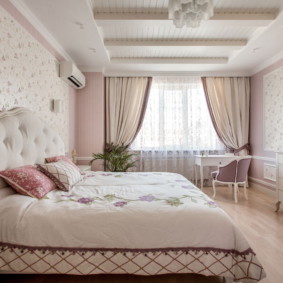 Rustik yatak odası ahşap tavan