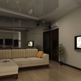living room area of ​​17 sq m interior ideas