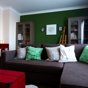 غرفة المعيشة في ديكور الأفكار الخضراء