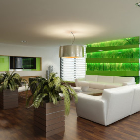 oturma odası yeşil tasarım fikirleri
