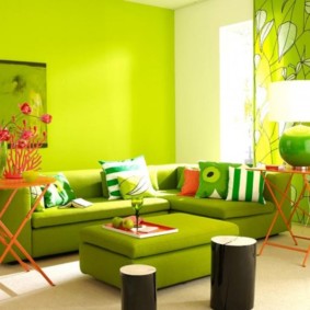 oturma odası, yeşil bakıldı